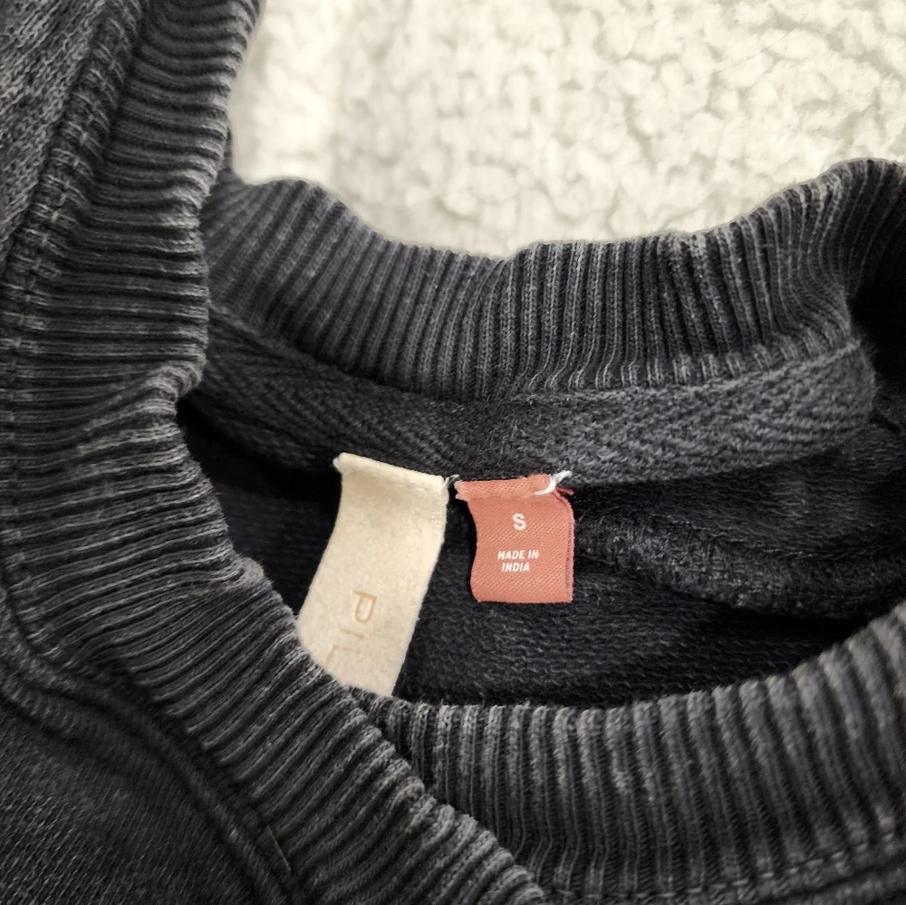 Anthropologie Pilcro Faded Black Crossover Cutout Sweater